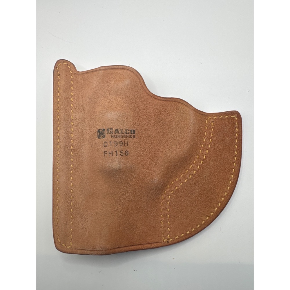 Galco PH158 Front Pocket Horsehide Holster for Small Frame Revolver Tan D199H